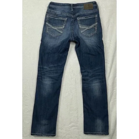 BKE Tyler Jeans Mens 31 x 31 Blue Denim Straight Leg Stretch - Picture 2 of 15